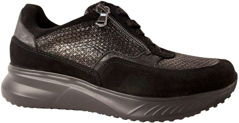 Waldlaufer - Bungeez - Sneaker - Zwart - Nubuck - Stretch