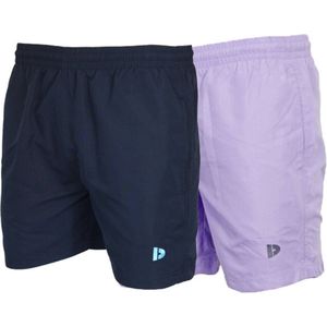 2-Pack Donnay - Sport/Zwemshort (Toon) - Sportbroek - Heren - Navy/Lavendel (529) - maat XL