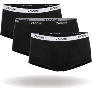 Zaccini Cotton Stretch Boxershorts - Zwart - 3 stuks - Dames onderbroeken - Boxer - 95% Katoen - Maat S
