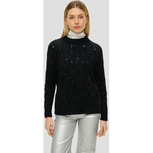 s.Oliver - Trui - Zwart - Gebreide Truien