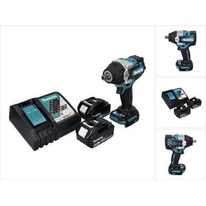 Makita DTW 701 RM accu slagmoersleutel 18 V 700 Nm 1/2"" XPT Borstelloos + 2x oplaadbare accu 4.0 Ah + lader