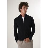 Felix Hardy Vest Met Rits - Cardigan - 100% Katoen Heren Zwart - 2Xl