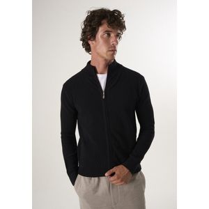 Felix Hardy Vest Met Rits - Cardigan - 100% Katoen Heren Zwart - 2Xl