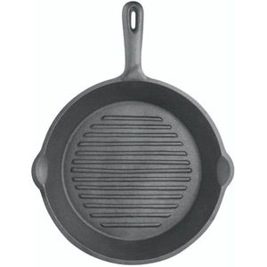 Kitchencraft Grillpan Deluxe 24 Cm Gietijzer Grijs