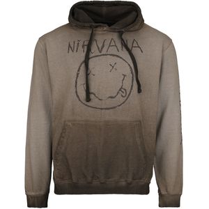 Nirvana Smiley Logo Heren Trui met capuchon - bruin - L