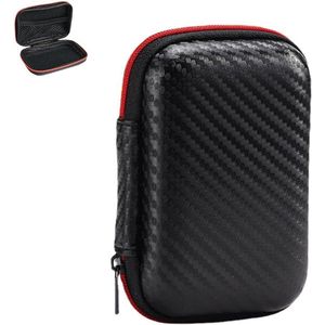 Beschermhoes voor externe harde schijf 11 cm x 8 cm x 4 cm - Draagbare externe SSD reistas organizer zwart