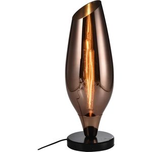 Tafellamp Belezza - Woonkamer - Design - Koper - Glas - E27 - 60cm - Slaapkamer