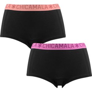 Chicamala dames 2P mini boxershorts basic combi zwart II - M