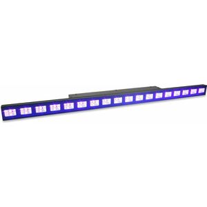 Blacklight - BeamZ LCB48 LED blacklight bar UV lamp met 18 krachtige UV LED's