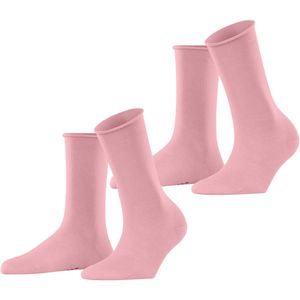 Esprit Basic Pure 2-Pack eenkleurig katoen multipack sokken dames roze - maat 35-38