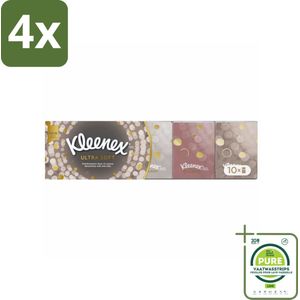 Kleenex – Ultra Soft Mini – Papieren Zakdoekjes – 70 stuks per verpakking - Voordeelverpakking - 4 stuks - Papieren zakdoekjes - Wasmachinebestendige zakdoekjes