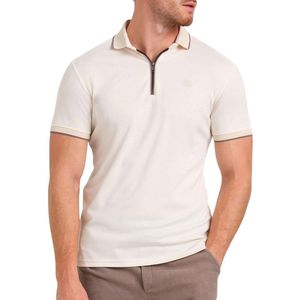 Gabbiano - Premium Zipper Polo - Off White - Heren