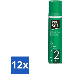 Proset - Haarspray - Sterk - 24 uur Werking - 300 ml - Voordeelverpakking - 12 stuks
