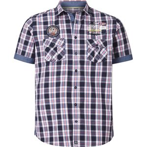 Jan Vanderstorm herren Overhemd Met Korte Mouwen - 41/42 - donkerblauw