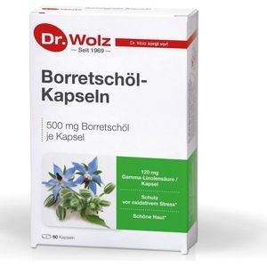 Dr. Wolz supplement voor een mooie huid - Borretscholkapseln - Vegan Borage oliecapsules - Acne - Psoriasis