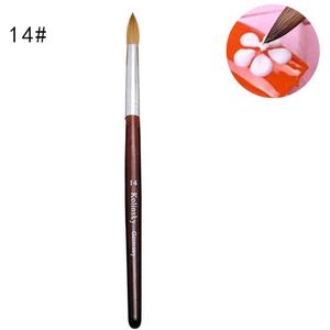 Kolinsky Acryl Penseel - #14 - Donkere Kastanje - Nagelborstel