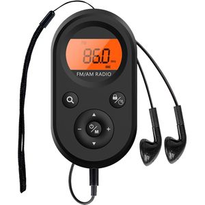longziming Zakradio - AM/FM Draagbare Radio - Digitale Stereo Radio met Hoofdtelefoon - Mini Draagbare Radio - 500 mAh - Slaaptimer - Kleine Radio - Voor Buiten en Senioren