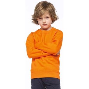Oranje katoenmix sweater voor kinderen 6-8 jaar