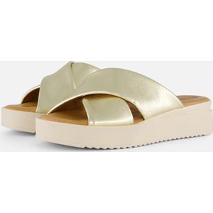 Tamaris Slippers goud Synthetisch - Dames - Maat 38