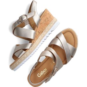 Gabor 832 Sandalen - Met Sleehak - Dames - Beige - Maat 35,5