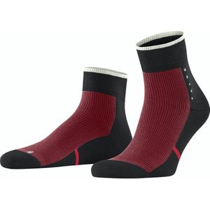 FALKE Versatile Korte Sokken sneakersokken admend zacht met patroon strepen dun kwartlengte zomer  Katoen Zwart Heren sokken - Maat 44-45