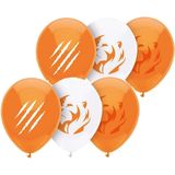 24x stuks oranje leeuw ballonnen 30 cm