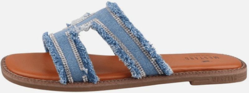 Gezondheidsslippers - Jeansblauw - Synthetisch - Blokhak - Open Neus