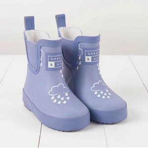 Grass & Air | Kleur Veranderende Kinder Regenlaarzen Kort | Winter | Lavender | Maat 21 (UK4)