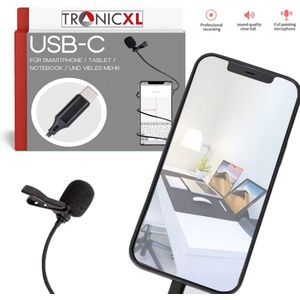 TronicXL Clip-on Microfoon - USB-C - Voor Podcast en Interview