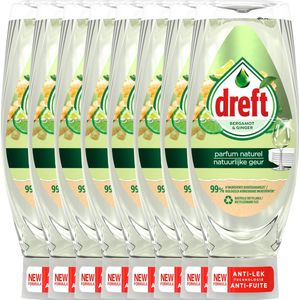 Dreft Natuurlijke Geur - Afwasmiddel - Ondersteboven Fles - Voordeelverpakking 8 x 650 ml