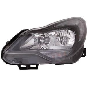 Opel Corsa D, 2011 - 2015 - koplamp, H7+H1, elektr verstelb, met motortje, zwart, links, - 2013