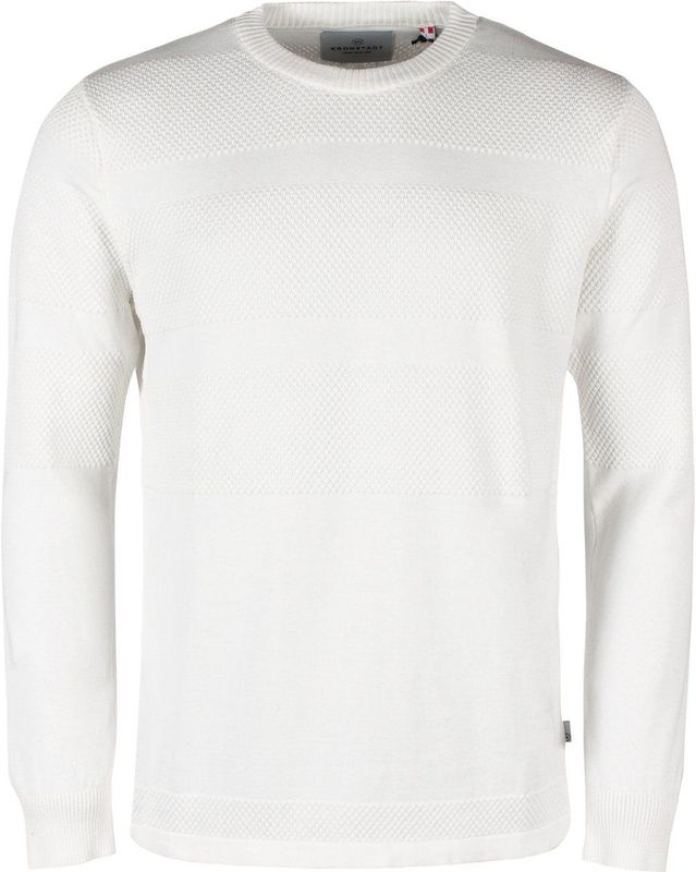 Kronstadt Hannes Sweatshirt ronde hals wit, Effen