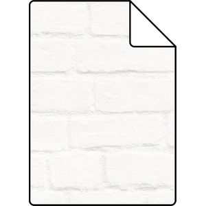 Proefstaal ESTAhome behang bakstenen gebroken wit - 138532 - 26,5 x 21 cm