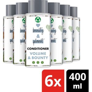 Love Beauty and Planet Coconut Water & Mimosa Volume & Bounty Conditioner - 6 x 400 ml - Voordeelverpakking