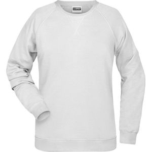 James and Nicholson Dames/dames Raglan Sweatshirt met lange mouwen (Wit)