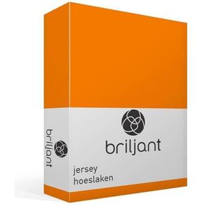 Briljant - Jersey - Hoeslaken - Katoen - Lits-jumeaux - 200x200 of 180x210/220 cm - Oranje