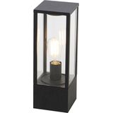 QAZQA charlois - Design Dimbare LED Smart Staande Buitenlamp | Staande Lamp voor buiten incl. wifi met Dimmer - 1 lichts - H 40 cm - Zwart - Buitenverlichting