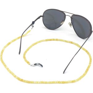 Zonnebrilkoord - kralen - geel - zomer - strand - beach - vrouwen - accessoire - zonnebril – hip