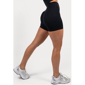 XXL Nutrition - Pulse Shorts Pro - Met Scrunch-bum & High-Waist - Sportbroek Dames Kort, Korte Legging, Korte Broek Fitness - Zwart - Maat S