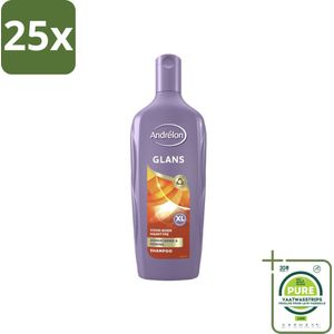 25 x Andrélon - Glans - Shampoo - 450 ml - Grootverpakking - Glans Shampoo - Haarverzorging - Shampoo Voor Glanzend Haar - Shampoo Voor Alle Haartypes - Zomer Tarwe Shampoo