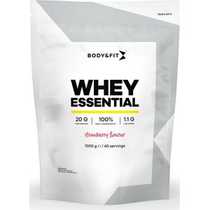 Body & Fit Whey Essential - Eiwitpoeder Aardbei - Proteine Poeder - Whey Protein - 40 shakes (1000 gram)