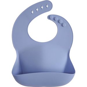 MUSHIE siliconen baby slabbetje met opvangbakje | Powder blue | BPA ftalaatvrij| afwasbaar | BIBS |