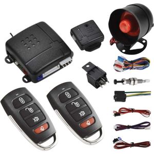 Alarmsysteem met startonderbreker en centrale vergrendeling voor auto's - Keyless entry en afstandsbediening - Universele autoalarm kit
