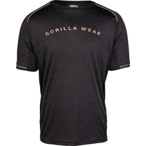Gorilla Wear Fremont T-shirt - Zwart / Goud - 2XL