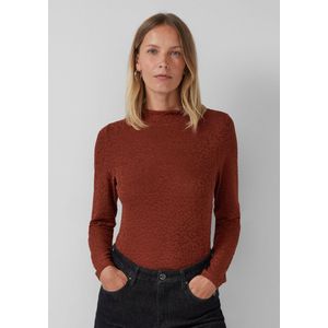 s.Oliver - T-Shirt - Glinsterend - Lange Mouwen - Luipaardmotief