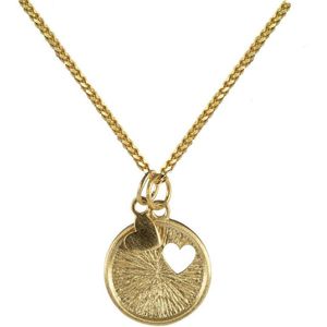 Lauren Sterk Amsterdam ketting munt open hartje - verguld goud - extra coating - valentijn - liefde