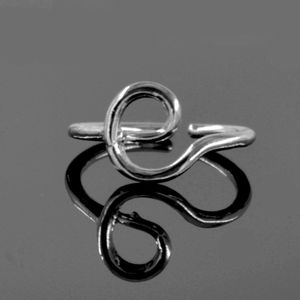 Gading® Dames Ring met letter ""E""- vrouwen zilverkleurig letter Ringen- Vriendschapsring - Relatie Ringen
