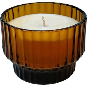 XLBoom Volta Small ""Sunday Touch"" Geurkaars - in Glas - 30 branduren - Amber - Ø9,5 cm