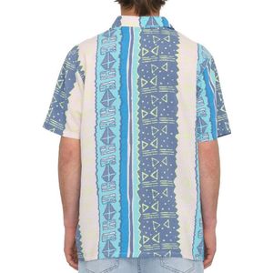 Volcom Bold Moves Short Sleeve Overhemd - Crete Blue