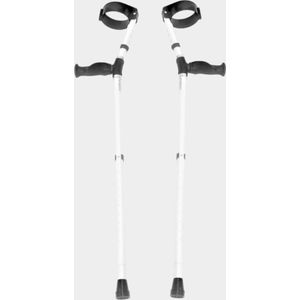 Premis - Elleboogkrukken - Wit - Ergonomisch Handvat - Verstelbare Hoek - Per Paar